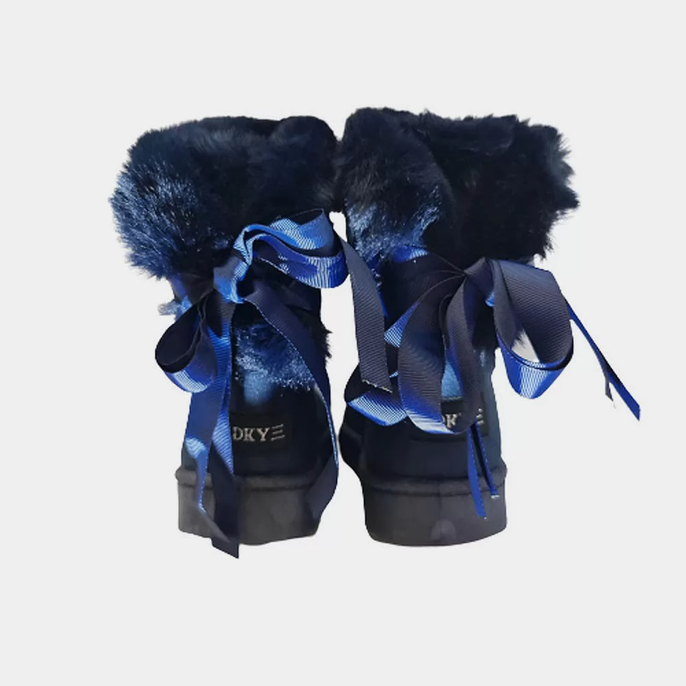 bottine pantoufle pour femme DXY01 BLEU .......... miniature
